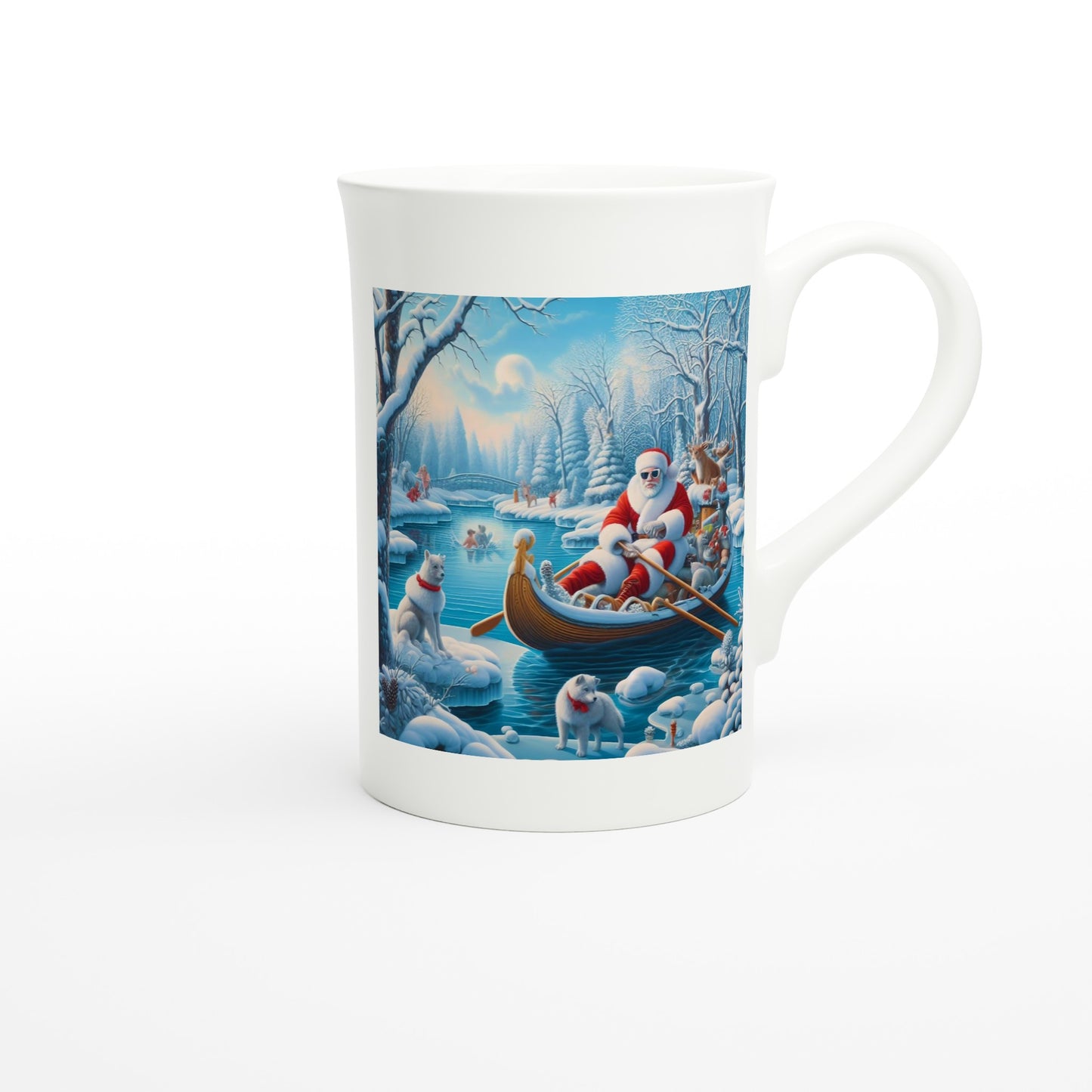 White 10oz Porcelain Slim Mug - Winter 162