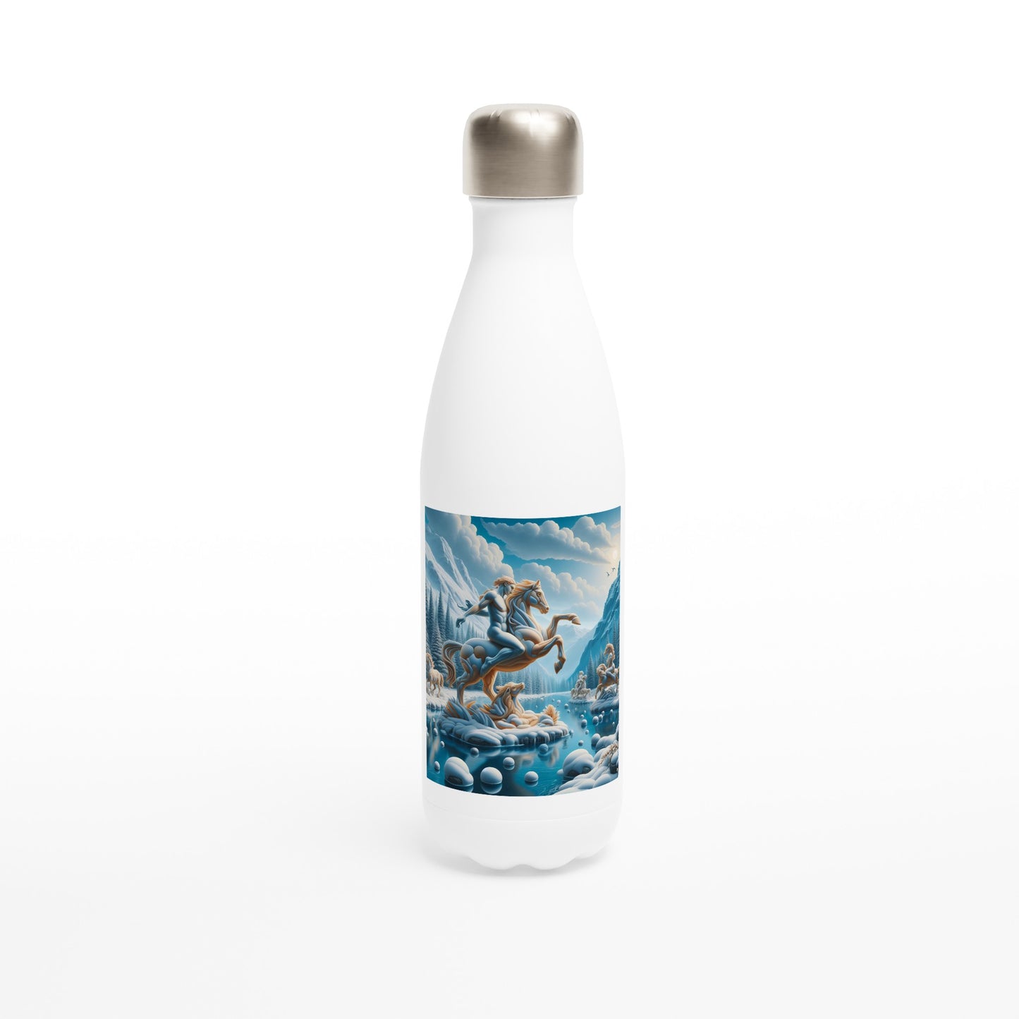 White 17oz Stainless Steel Water Bottle - Winter 76