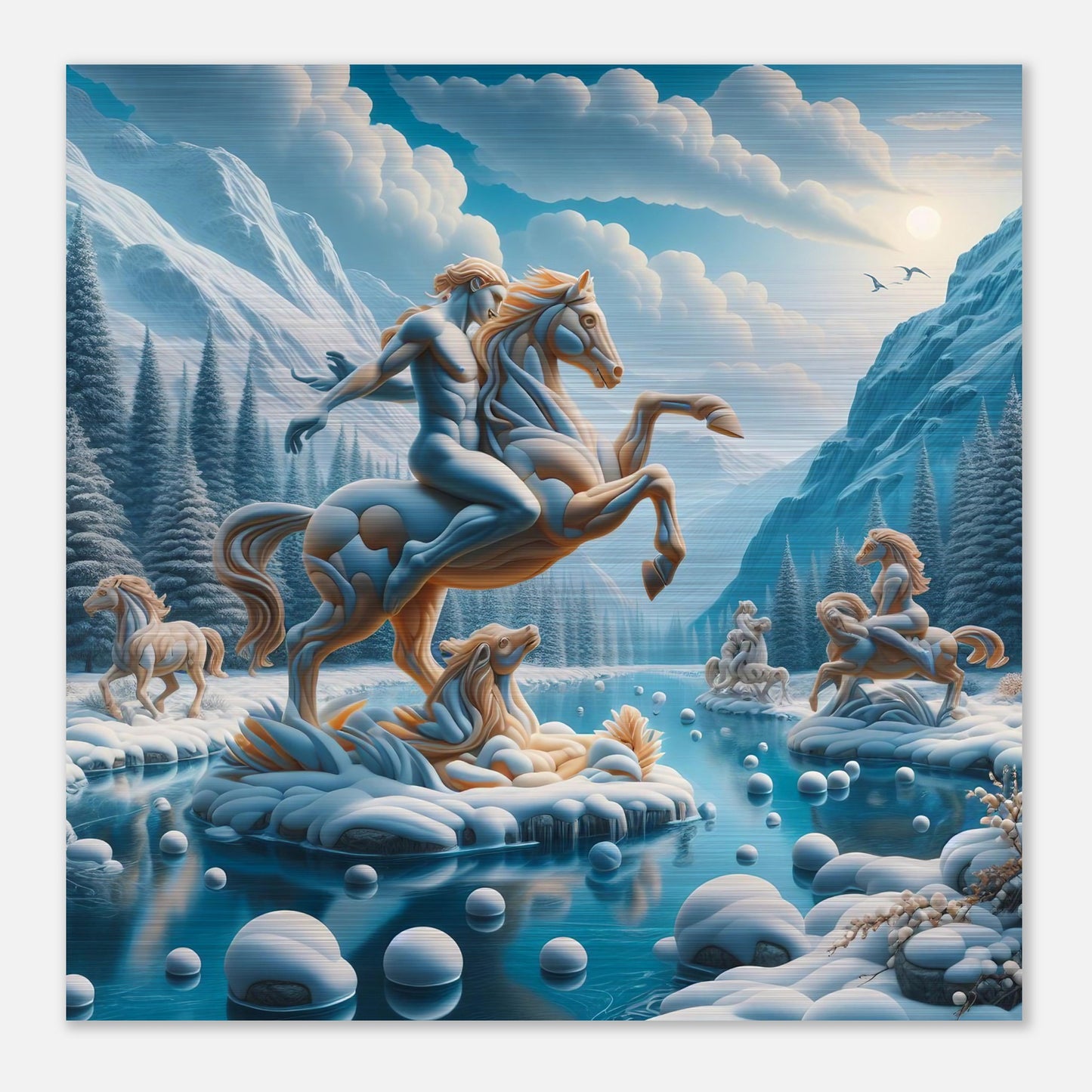 Wall Art - Winter 76 - Man on a horse
