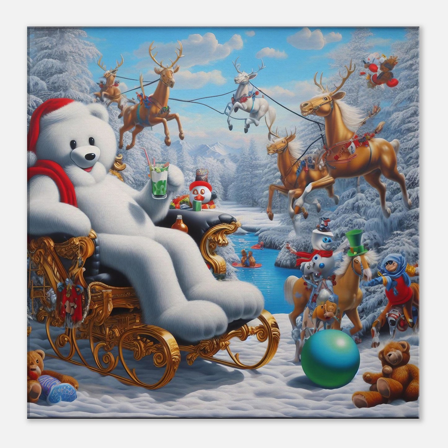 Wall Art - Winter 51 -Sitting polar bear