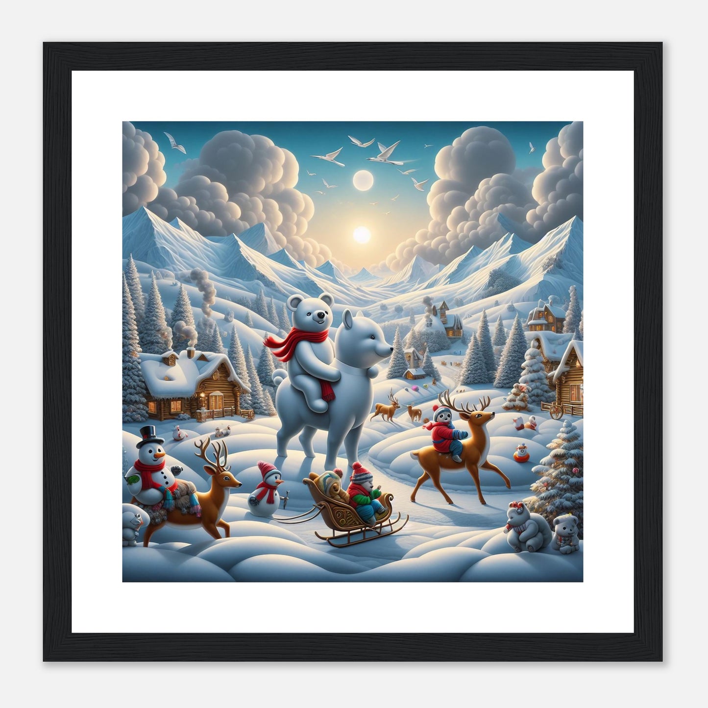 Wall Art - Winter 50 - Bear and a scarf