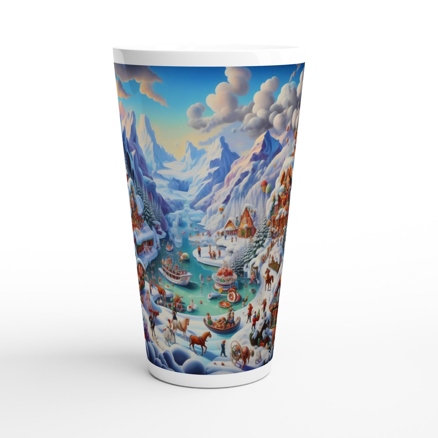 White Latte 17oz Ceramic Mug - Winter 169