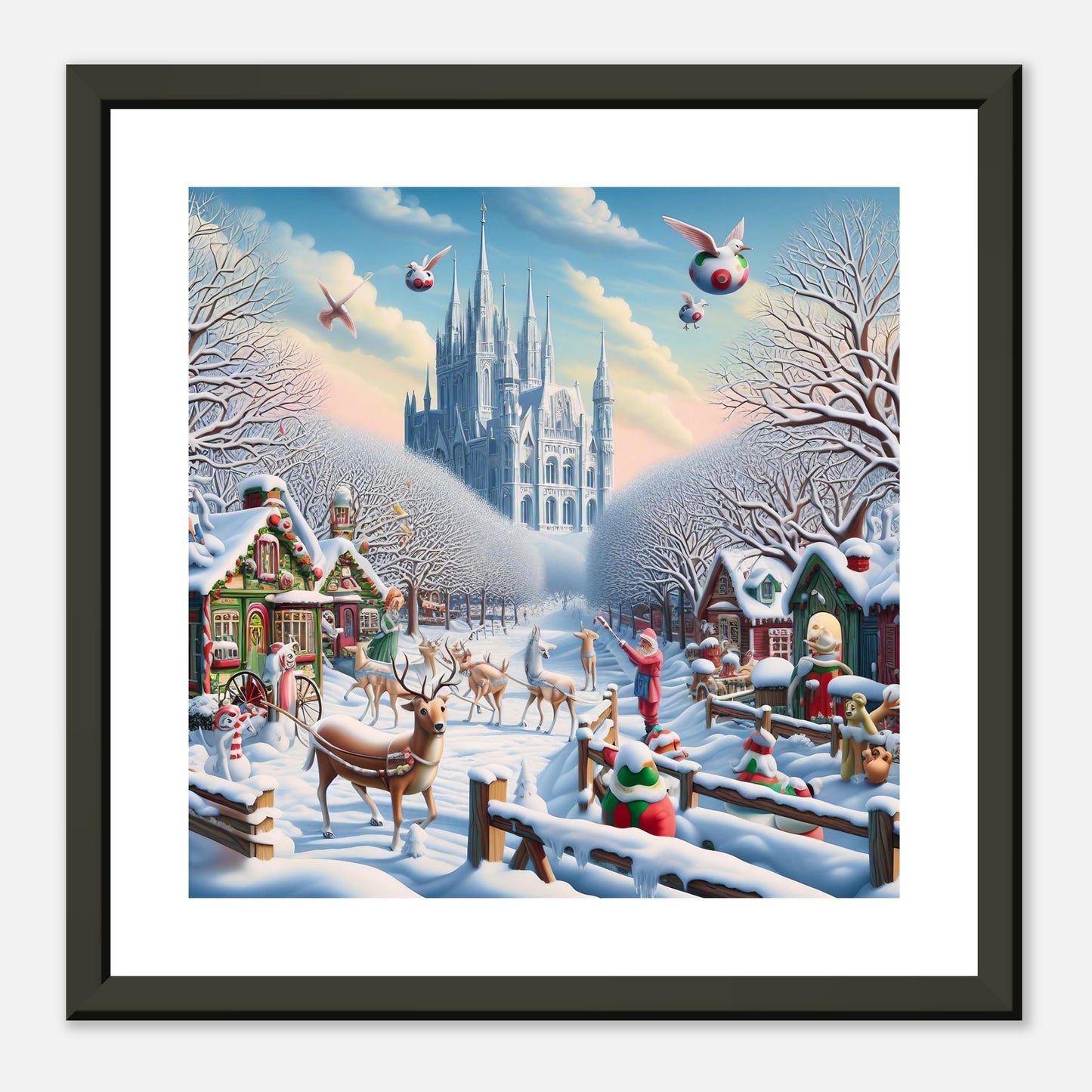 Wall Art - Winter 58 - Castle and trees