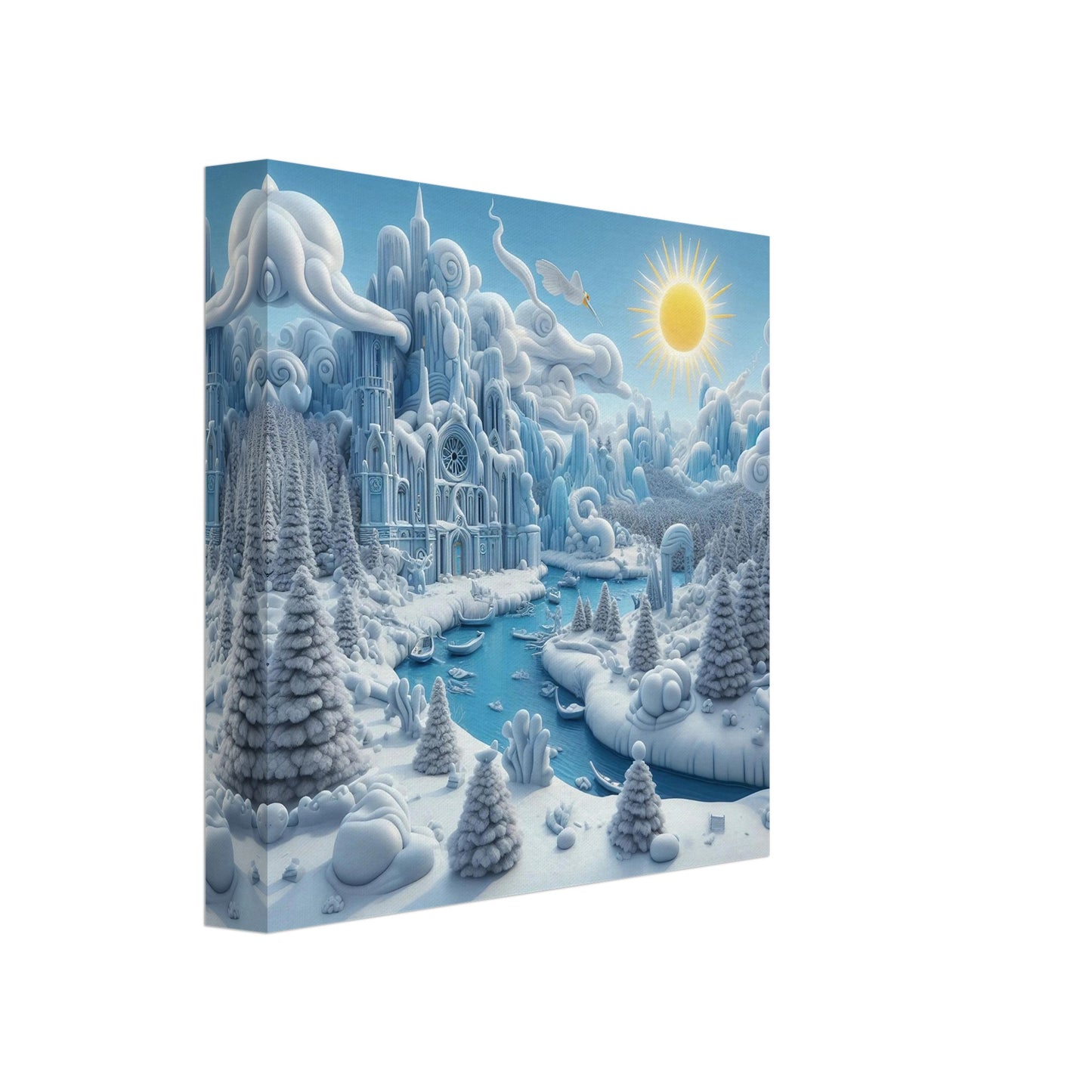 Wall art - Frozen Castle by a river