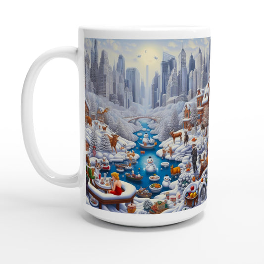 White 15oz Ceramic Mug - Winter 147