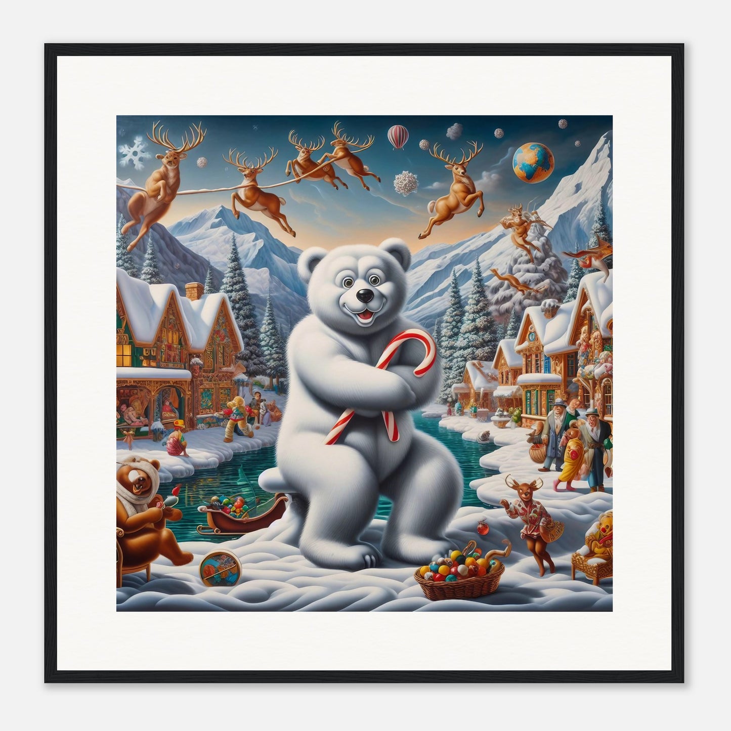 Wall Art - Winter 75 - Sitting polar bear