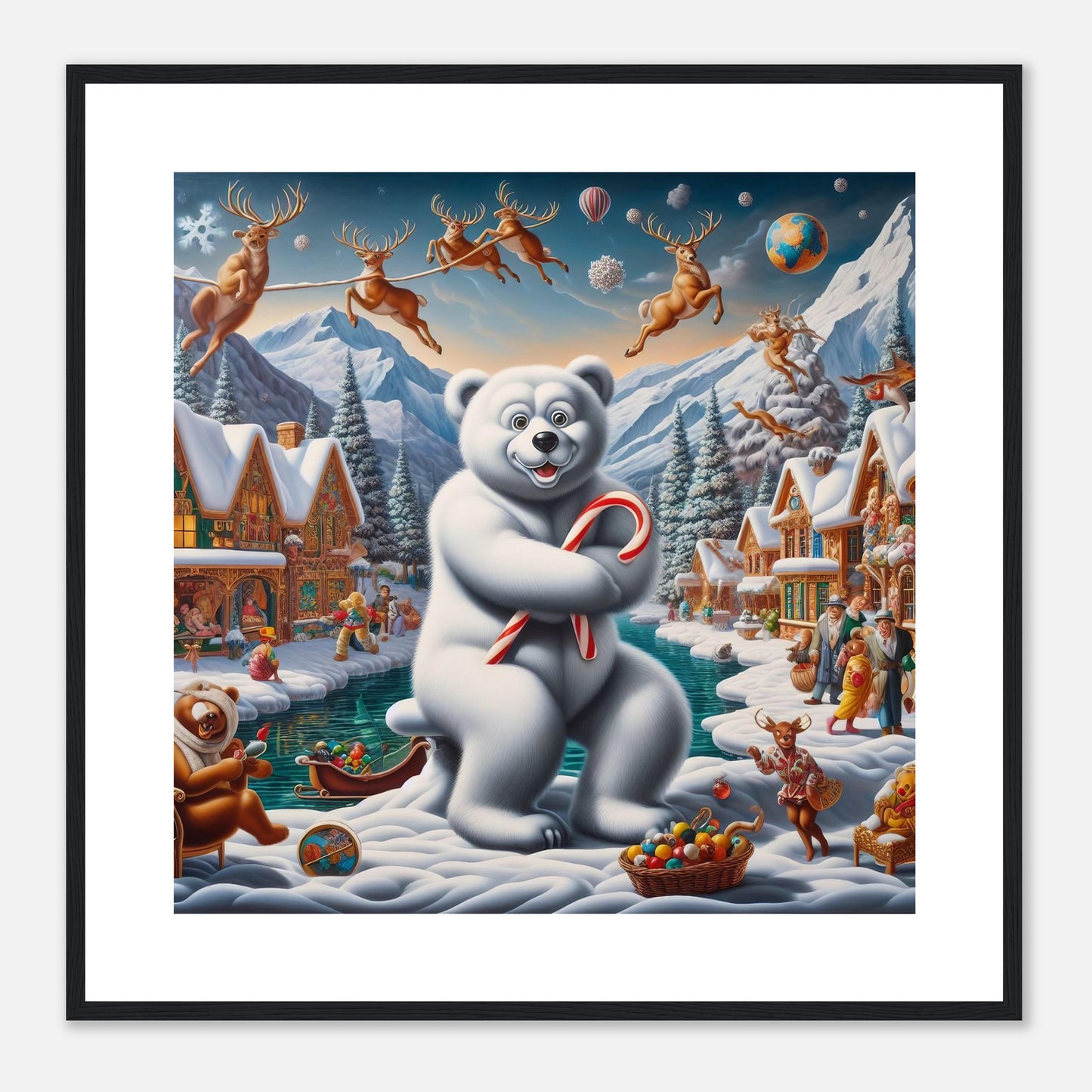 Wall Art - Winter 75 - Sitting polar bear
