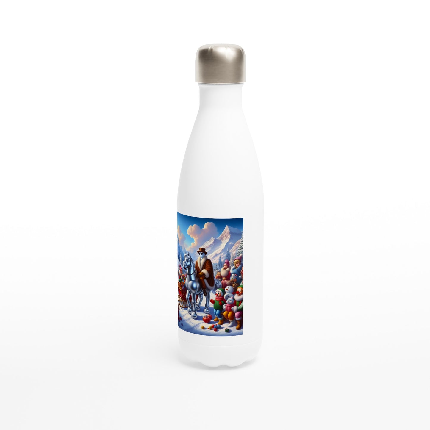 White 17oz Stainless Steel Water Bottle - Winter 219