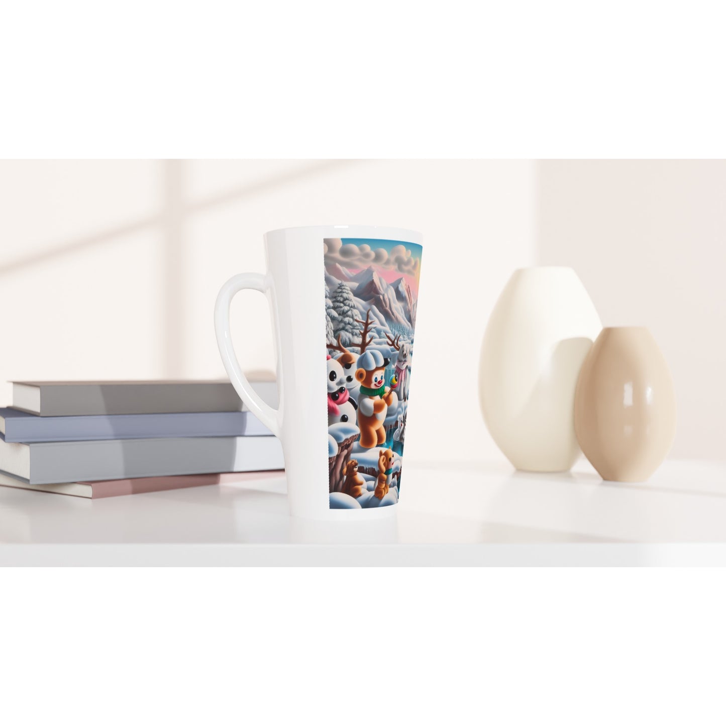 White Latte 17oz Ceramic Mug - Winter 150