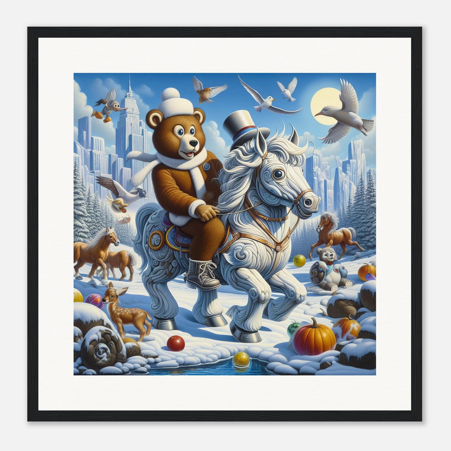 Wall Art - Winter 23 - Bear on a horse