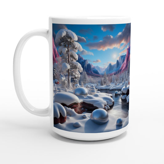 White 15oz Ceramic Mug - Winter 156