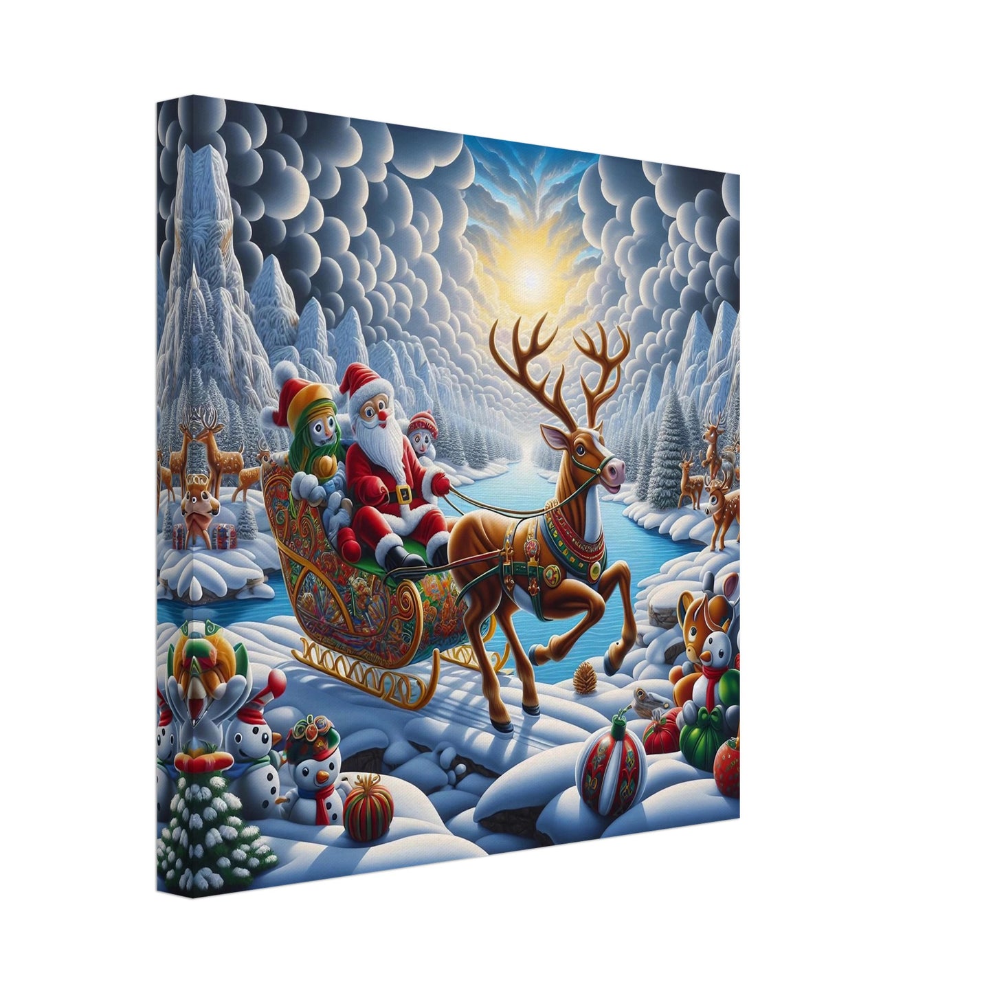 Wall art - Santa Claus and Reindeer