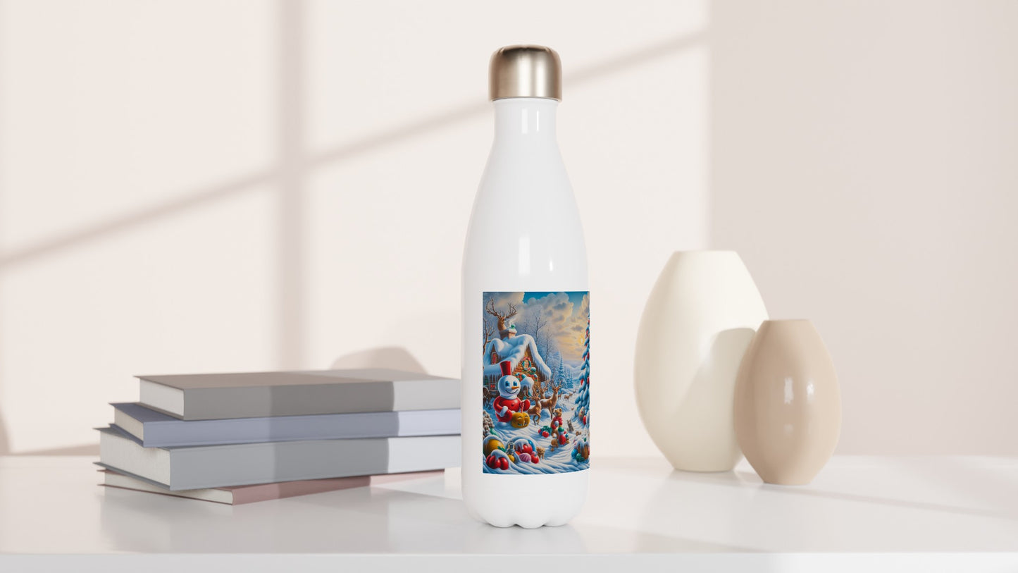 White 17oz Stainless Steel Water Bottle - Winter 199