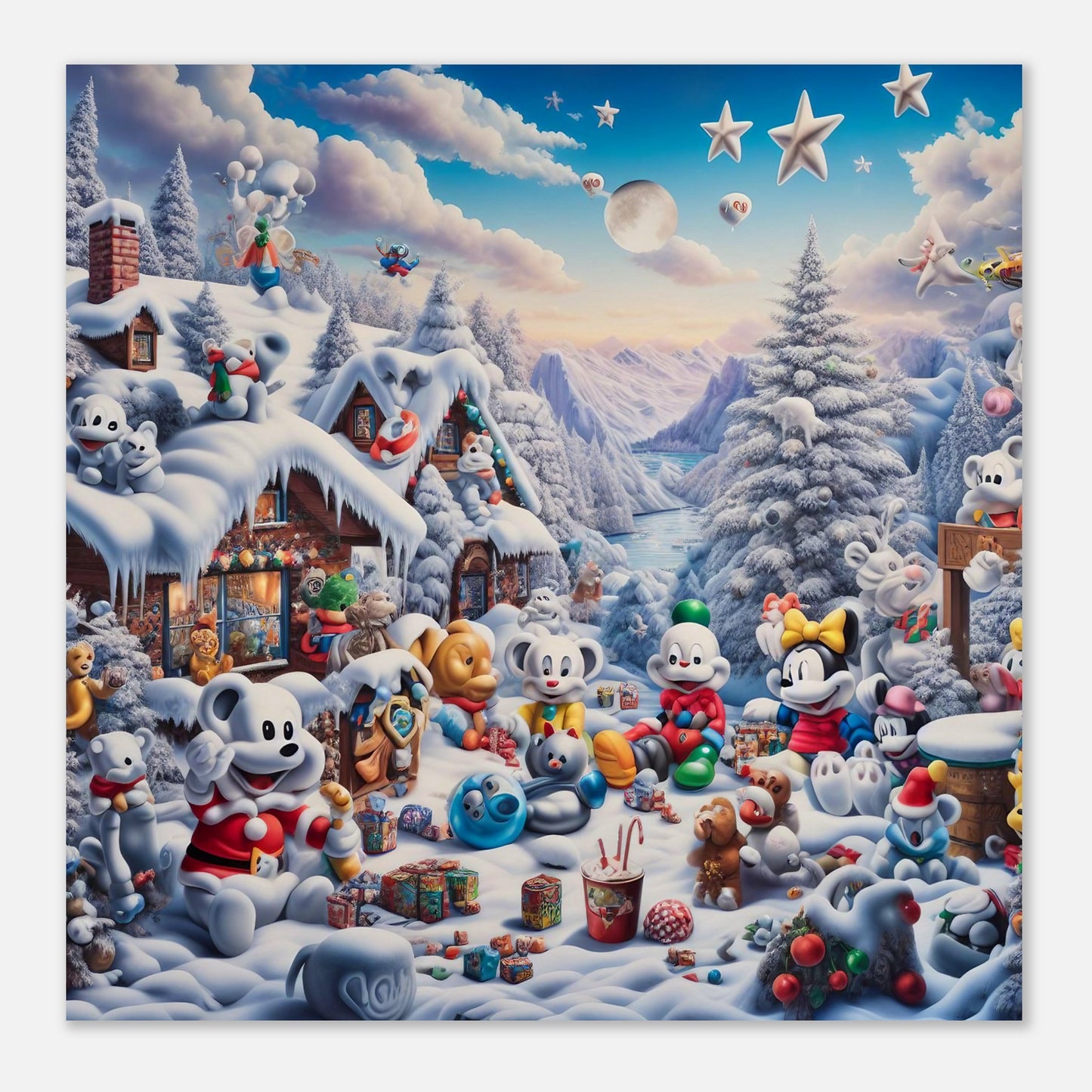 Wall Art - Winter 61 - Baby animals and toys