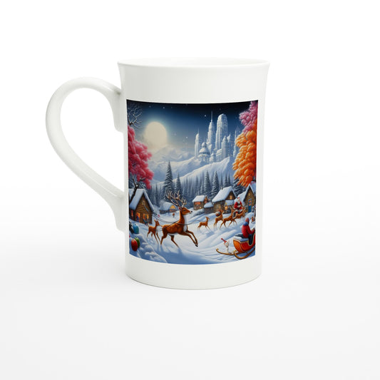 White 10oz Porcelain Slim Mug - Winter 167