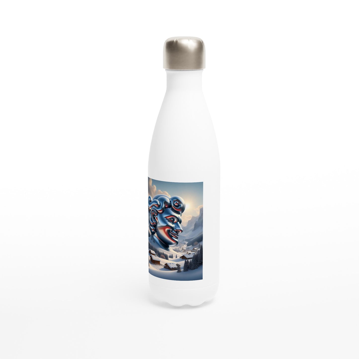 White 17oz Stainless Steel Water Bottle - Winter 133