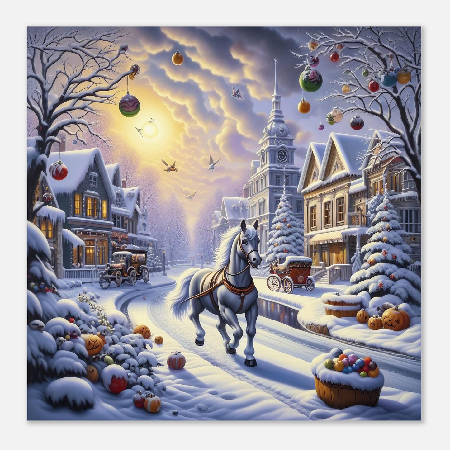 Wall Art - Winter 73 - Horse walking