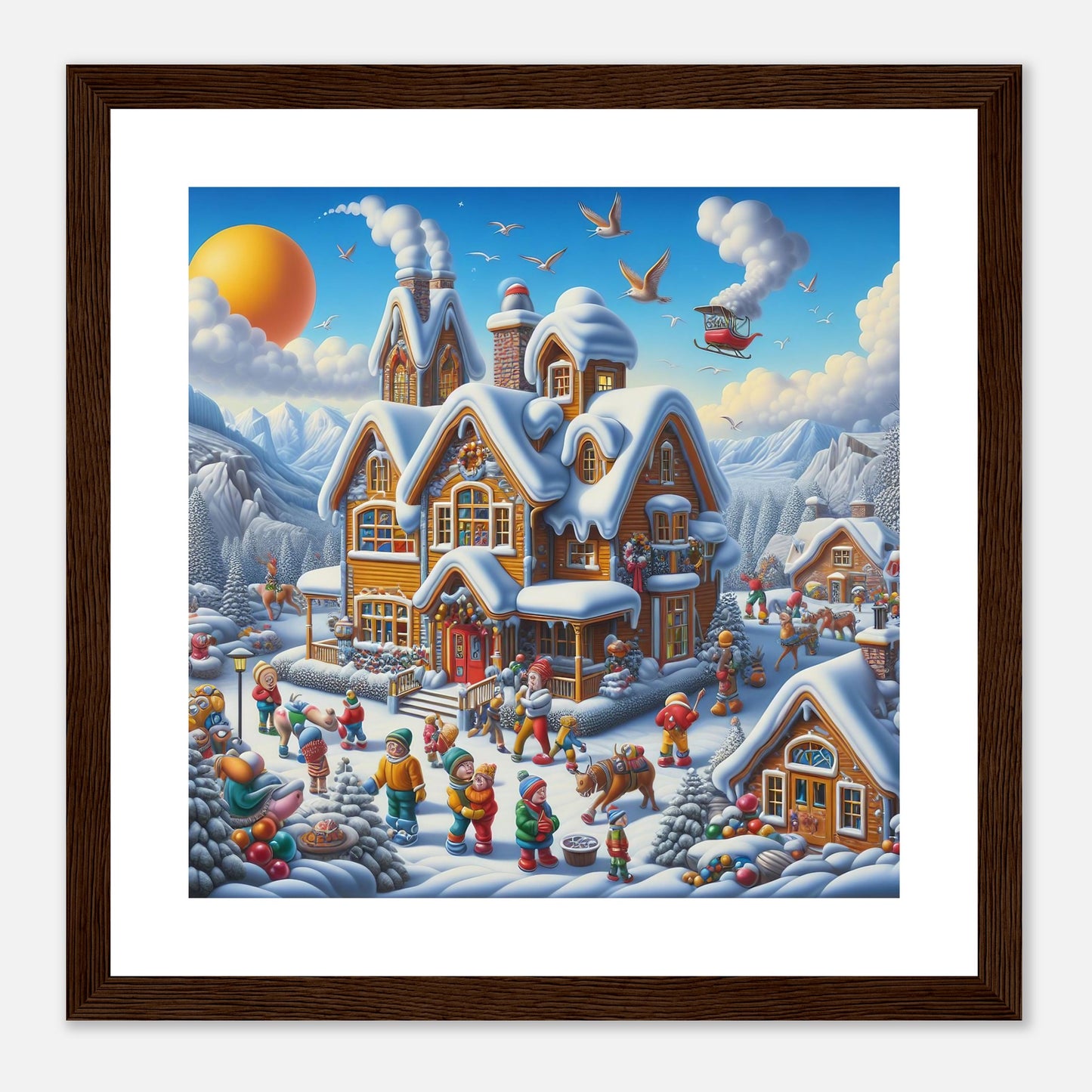 Wall Art - Winter 65 - House in a village