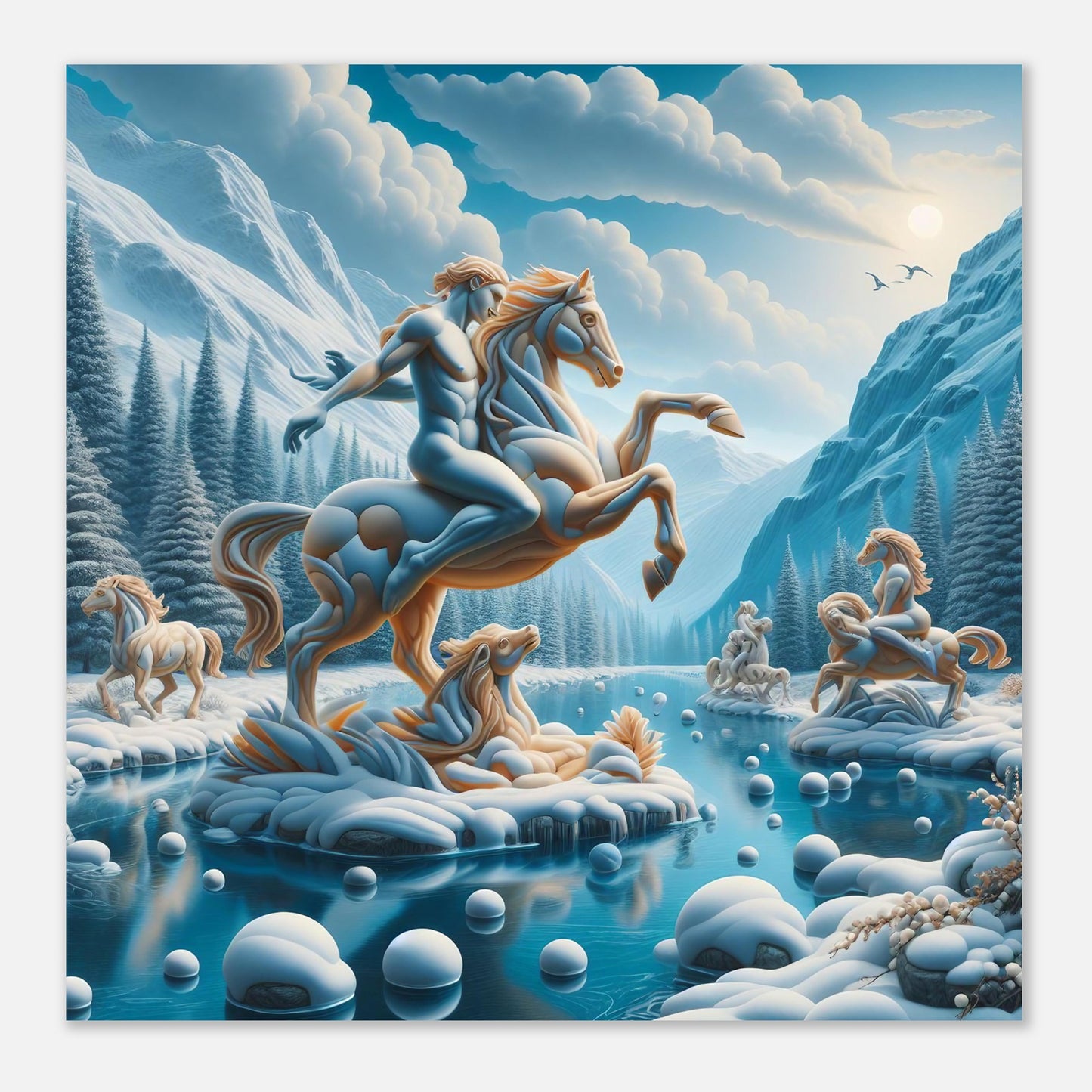 Wall Art - Winter 76 - Man on a horse