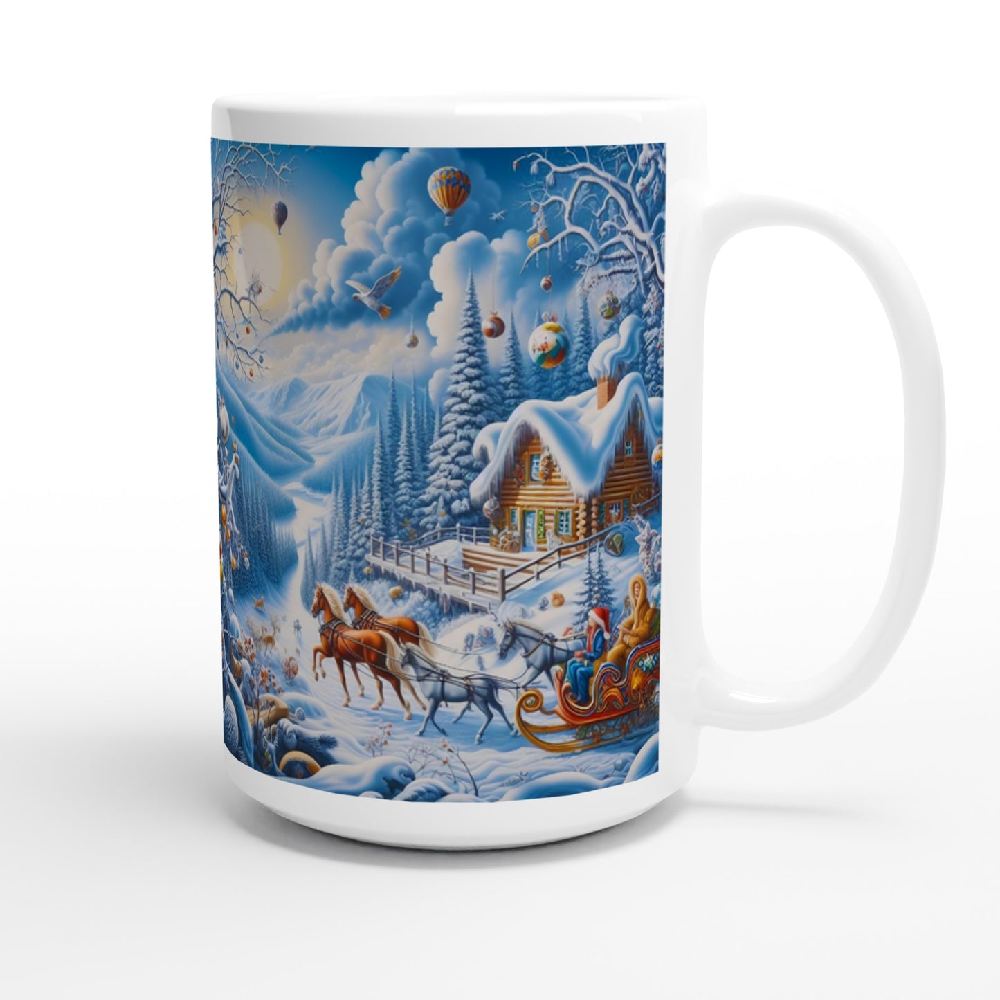 White 15oz Ceramic Mug - Winter 164