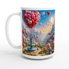 White 15oz Ceramic Mug - Valentine's Day 15