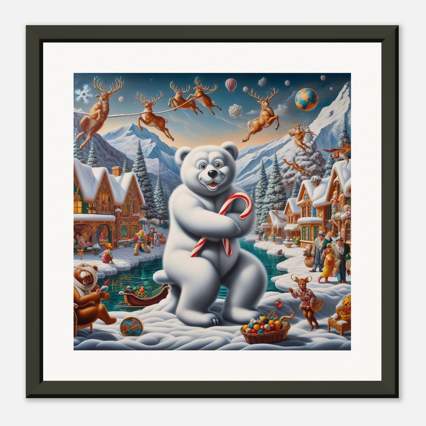 Wall Art - Winter 75 - Sitting polar bear