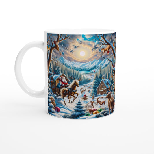 White 11oz Ceramic Mug - Winter  151