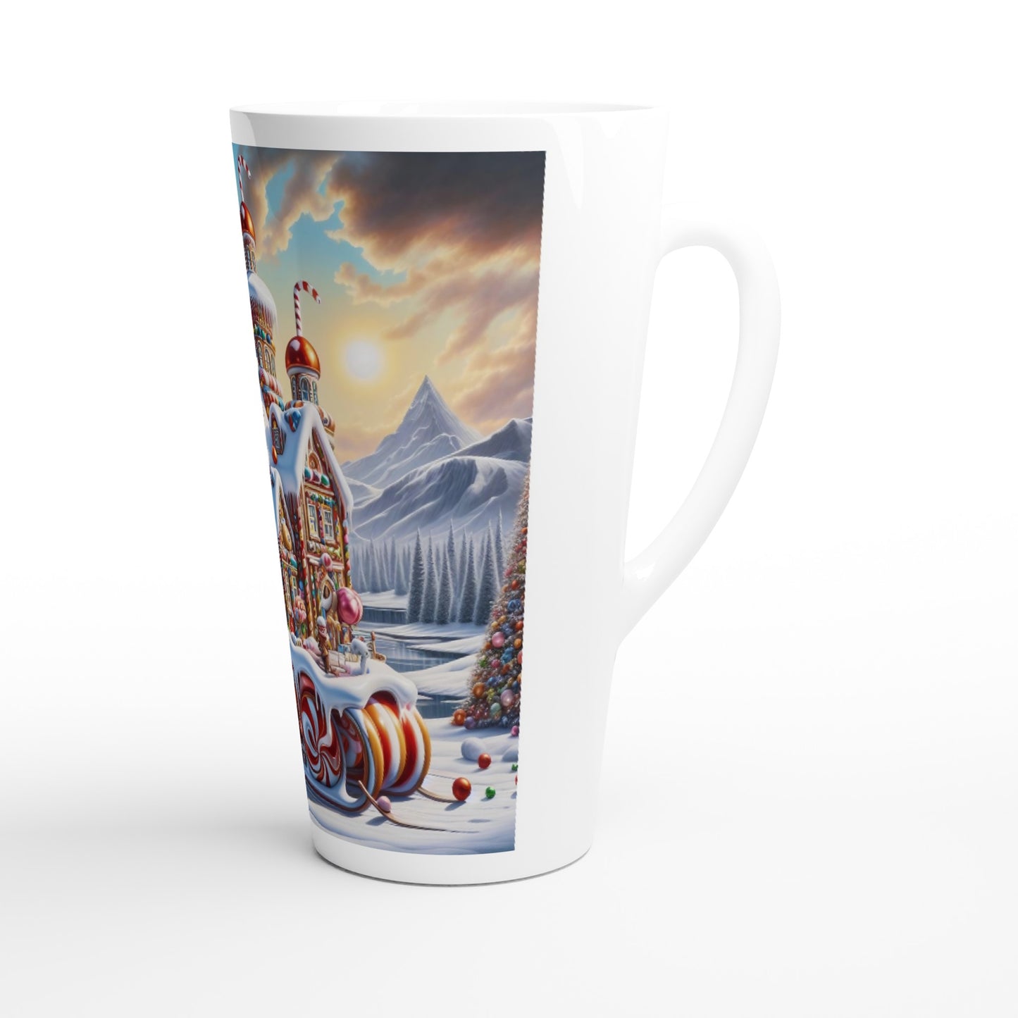 White Latte 17oz Ceramic Mug - Winter 158