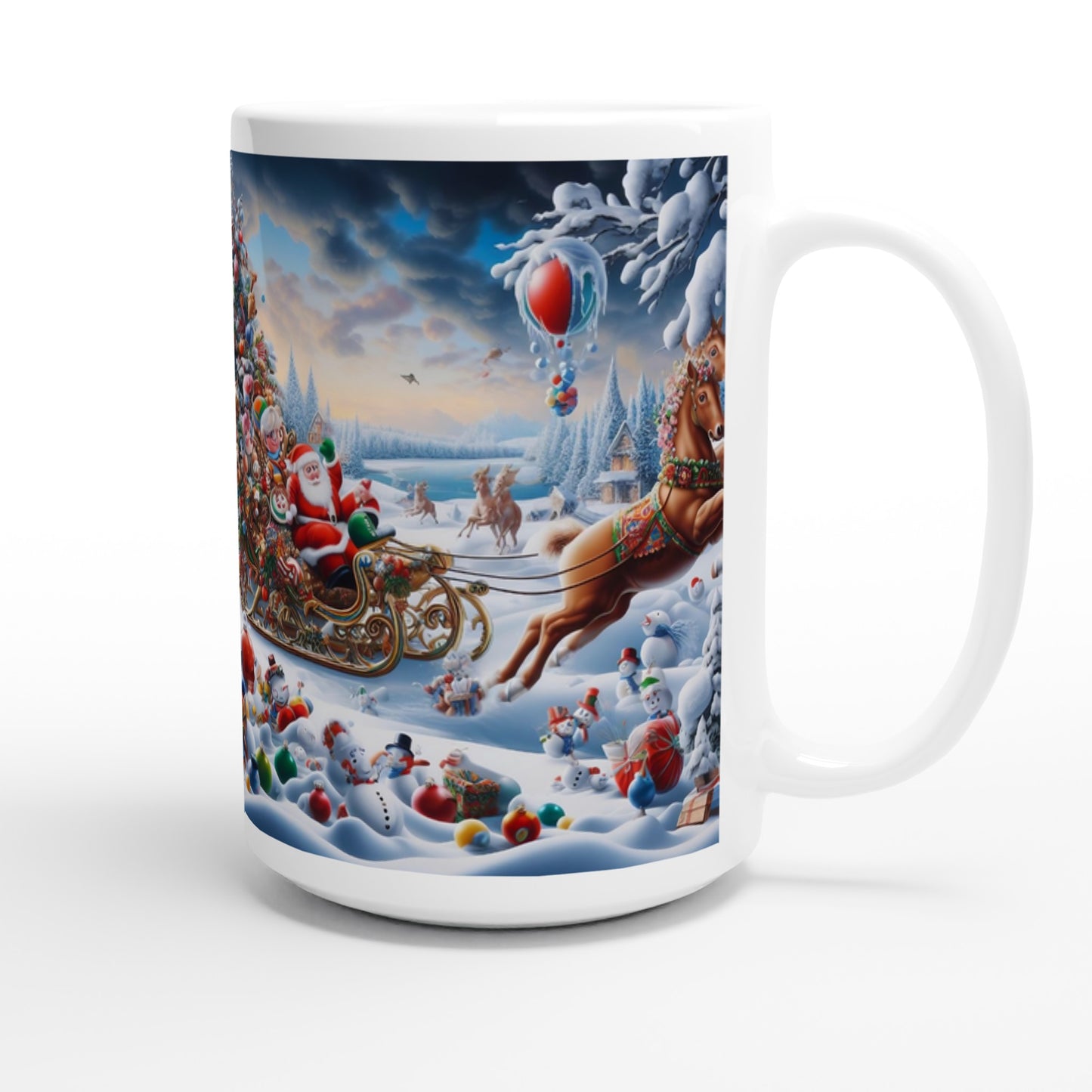 White 15oz Ceramic Mug - Winter 166