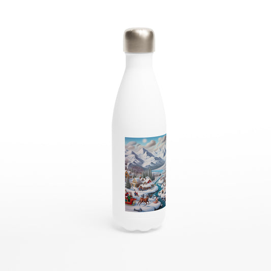 White 17oz Stainless Steel Water Bottle - Winter 109