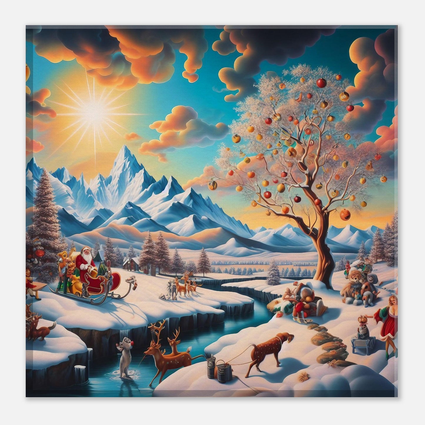 Wall Art - Winter 26 - Santa Claus and a tree