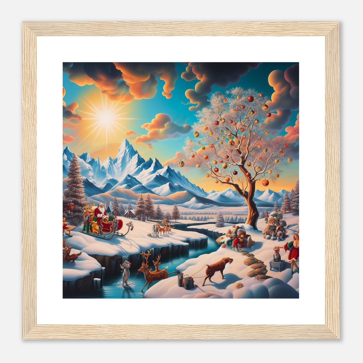 Wall Art - Winter 26 - Santa Claus and a tree