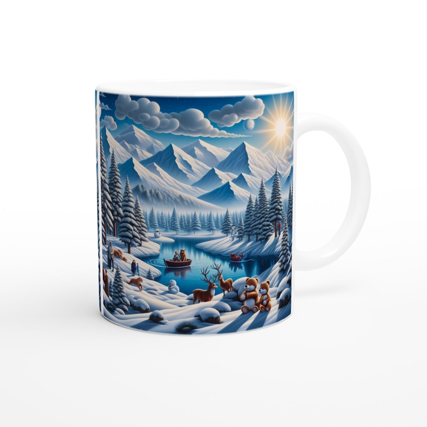 White 11oz Ceramic Mug - Winter 171