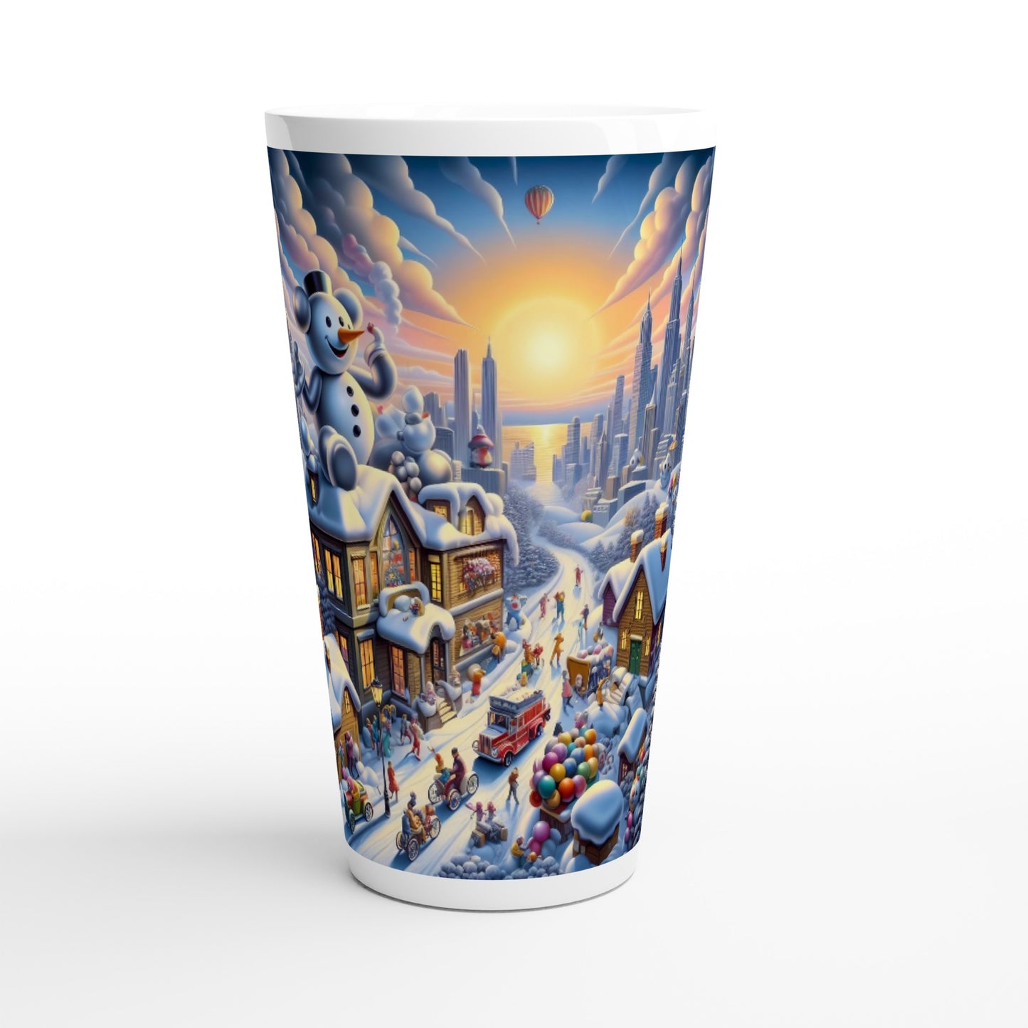 White Latte 17oz Ceramic Mug - Winter 152