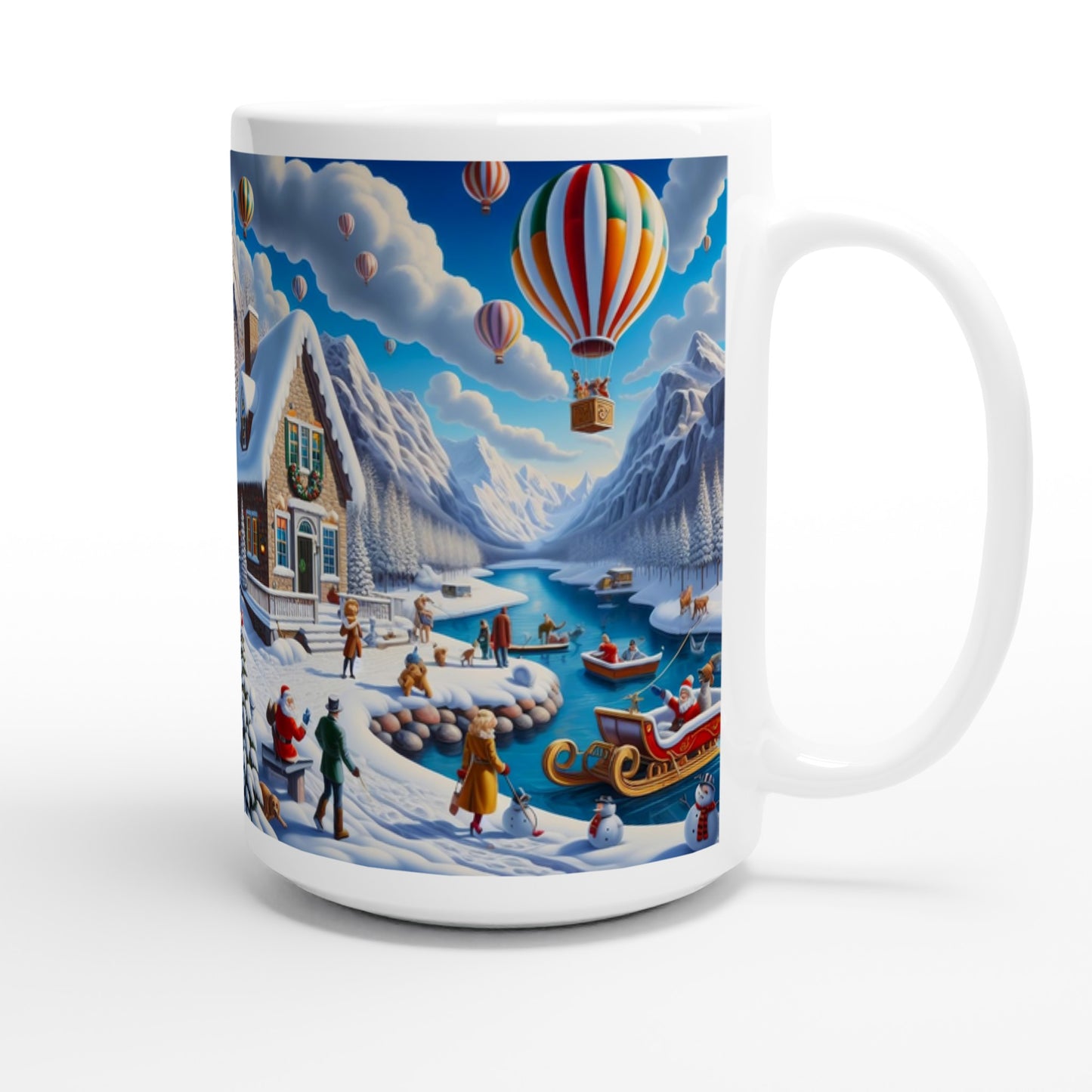 White 15oz Ceramic Mug - Winter 145