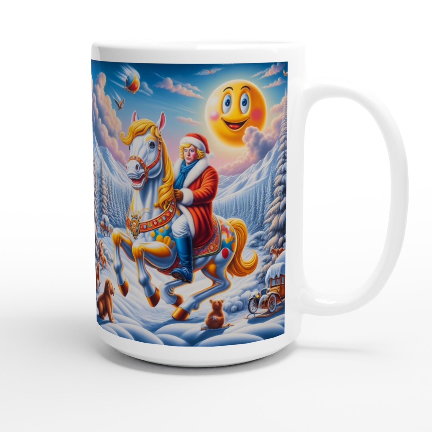 White 15oz Ceramic Mug - Winter 148