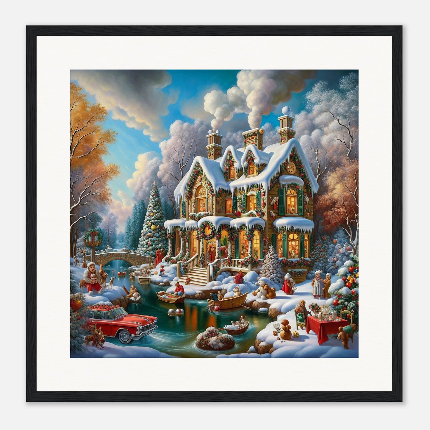 Wall Art - Winter 25 - House and a car