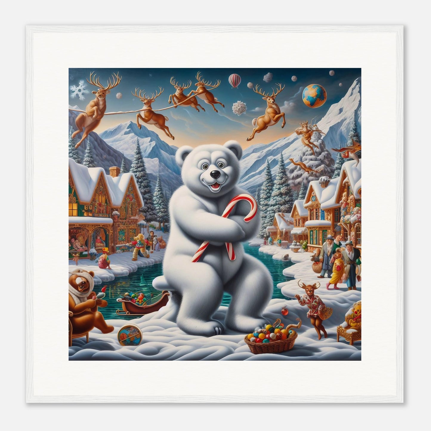 Wall Art - Winter 75 - Sitting polar bear