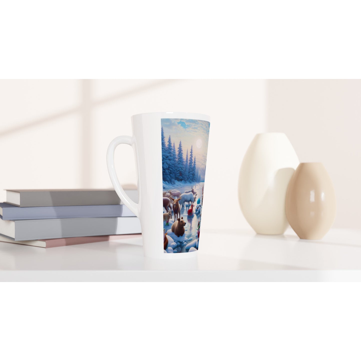 White Latte 17oz Ceramic Mug - Winter 173