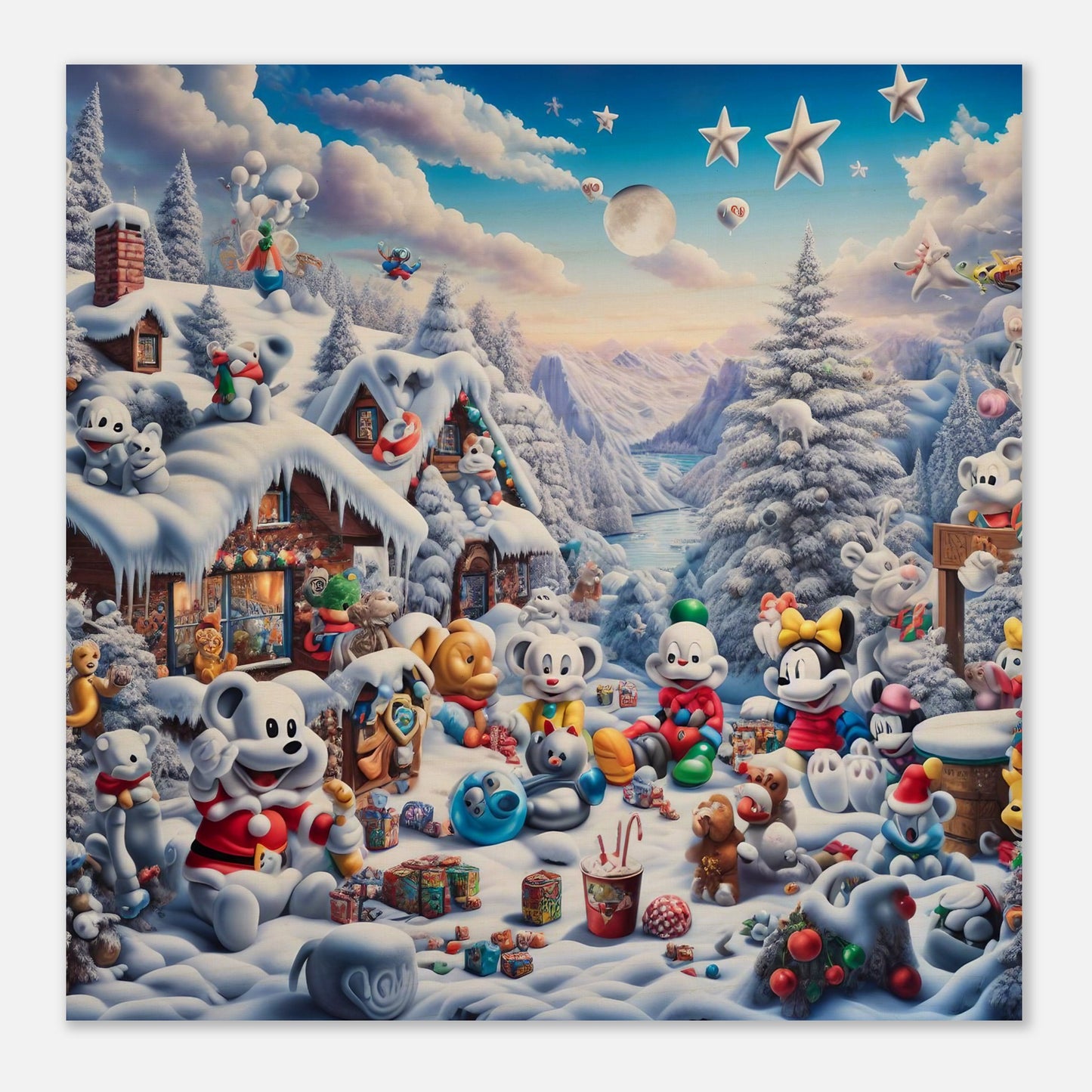 Wall Art - Winter 61 - Baby animals and toys
