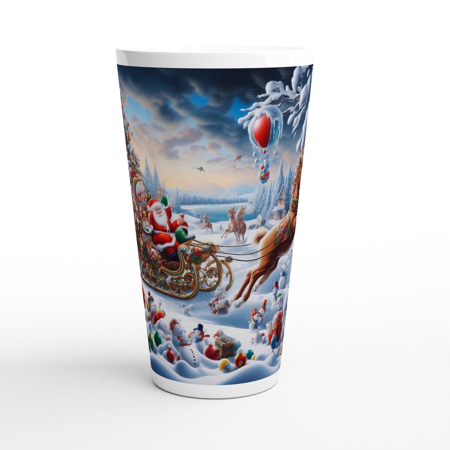 White Latte 17oz Ceramic Mug - Winter 166