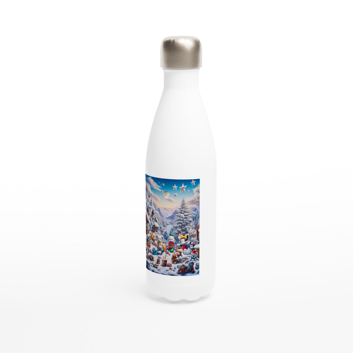 White 17oz Stainless Steel Water Bottle - Winter 61