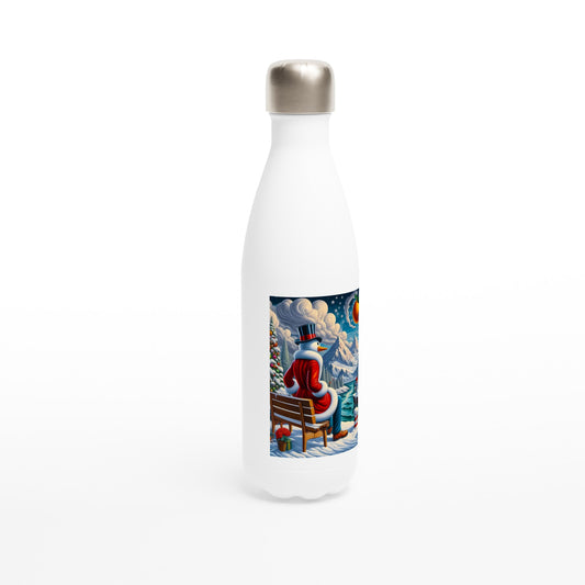 White 17oz Stainless Steel Water Bottle - Winter 101