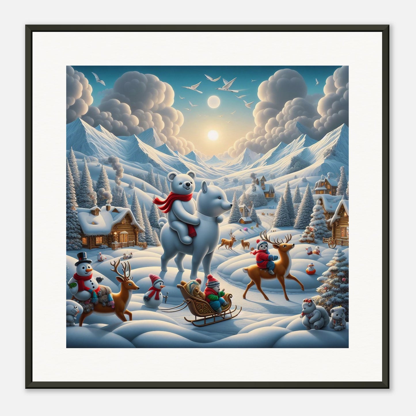 Wall Art - Winter 50 - Bear and a scarf