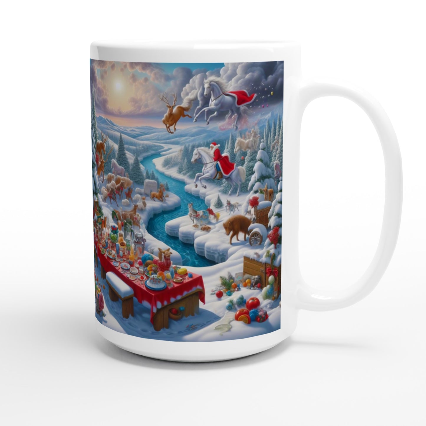 White 15oz Ceramic Mug - Winter 143