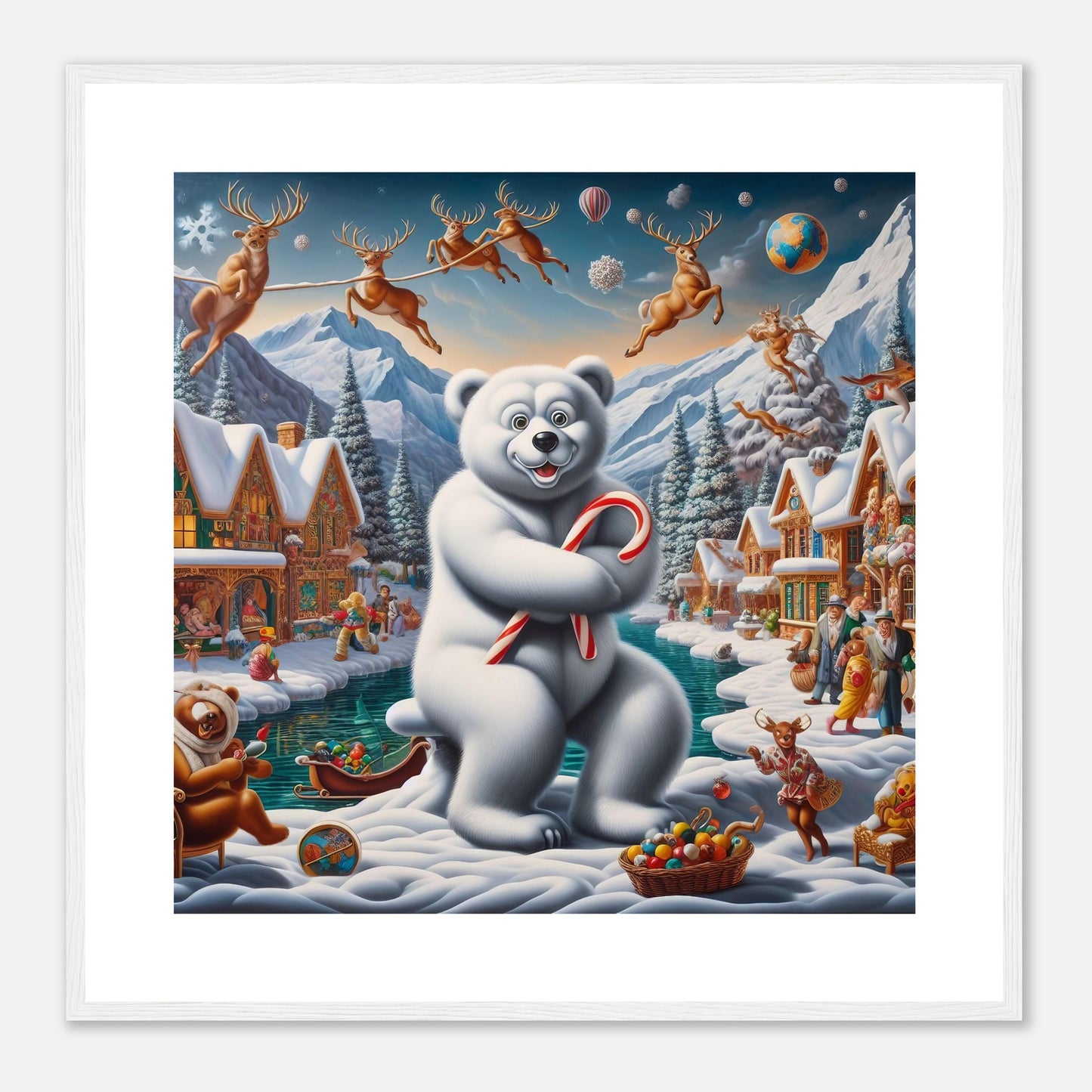 Wall Art - Winter 75 - Sitting polar bear