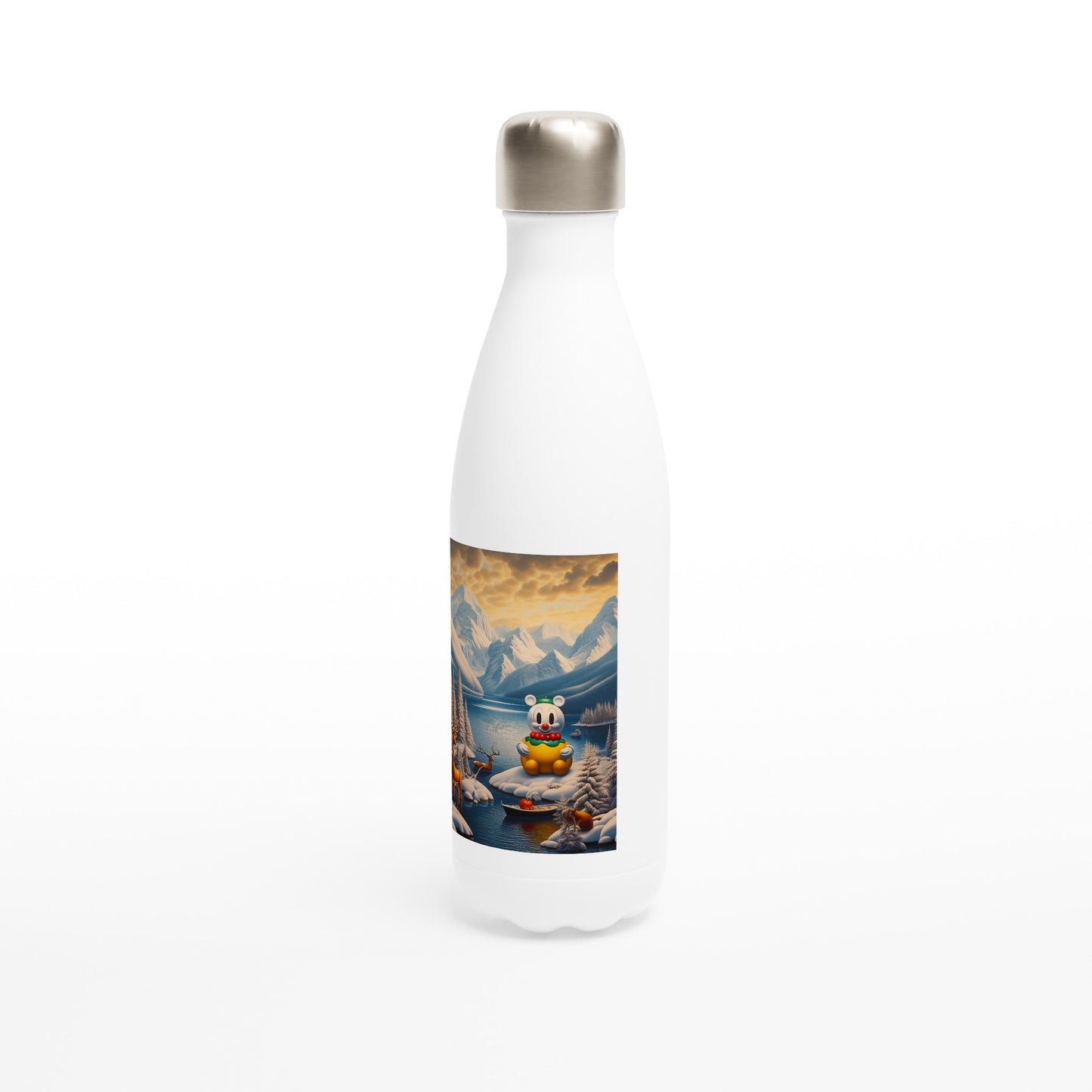 White 17oz Stainless Steel Water Bottle - Winter 213