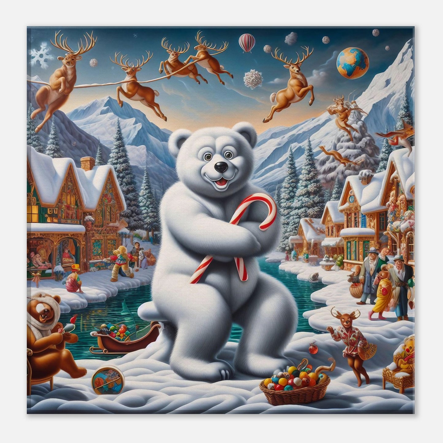 Wall Art - Winter 75 - Sitting polar bear