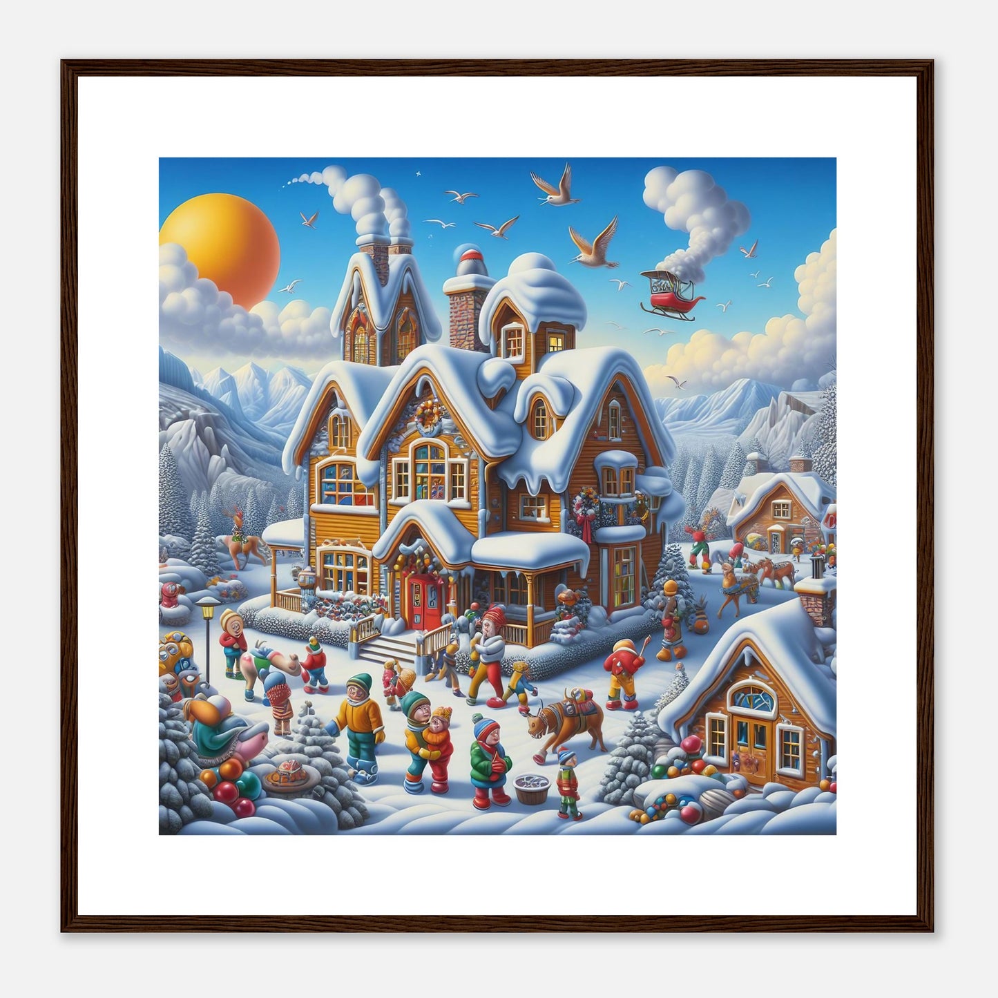 Wall Art - Winter 65 - House in a village