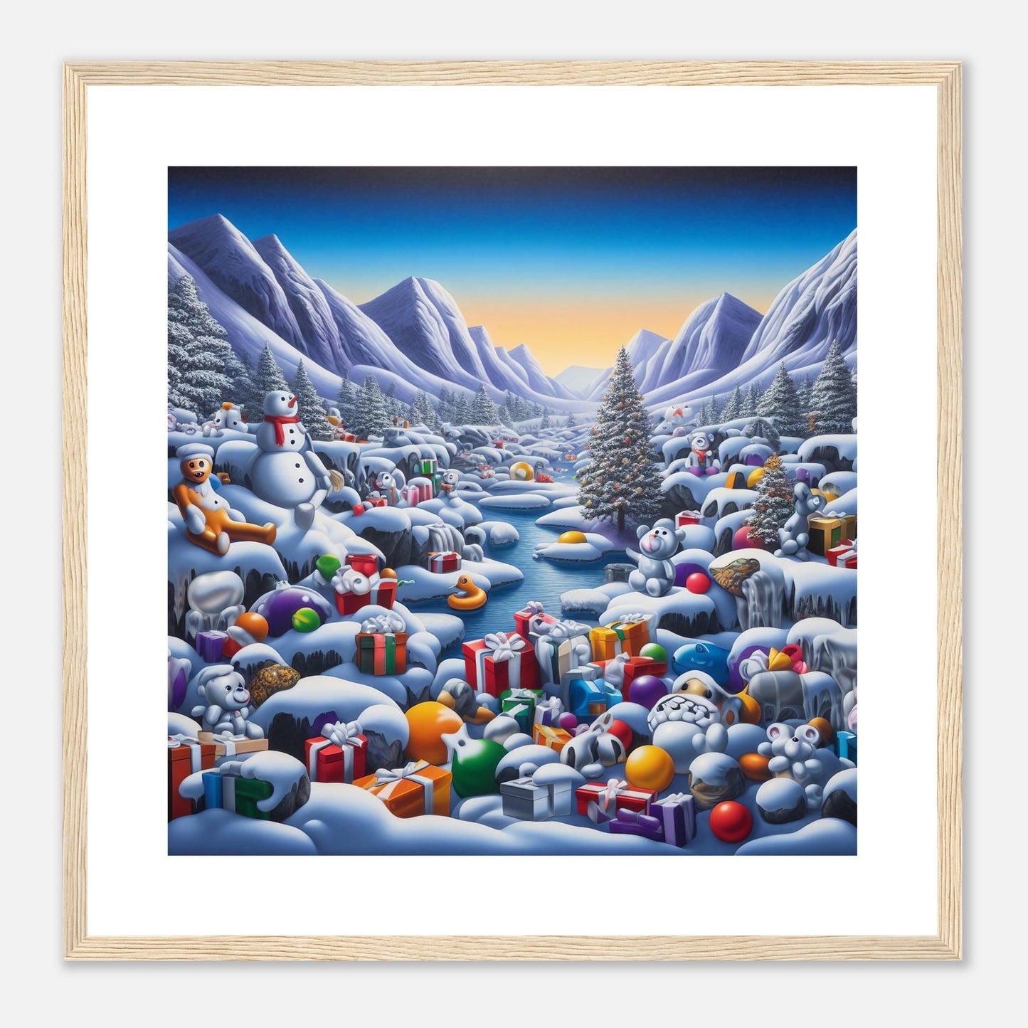 Wall Art - Winter 49 - Gifts and a snowman